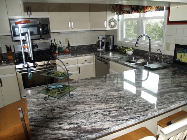 granite countertops in gray