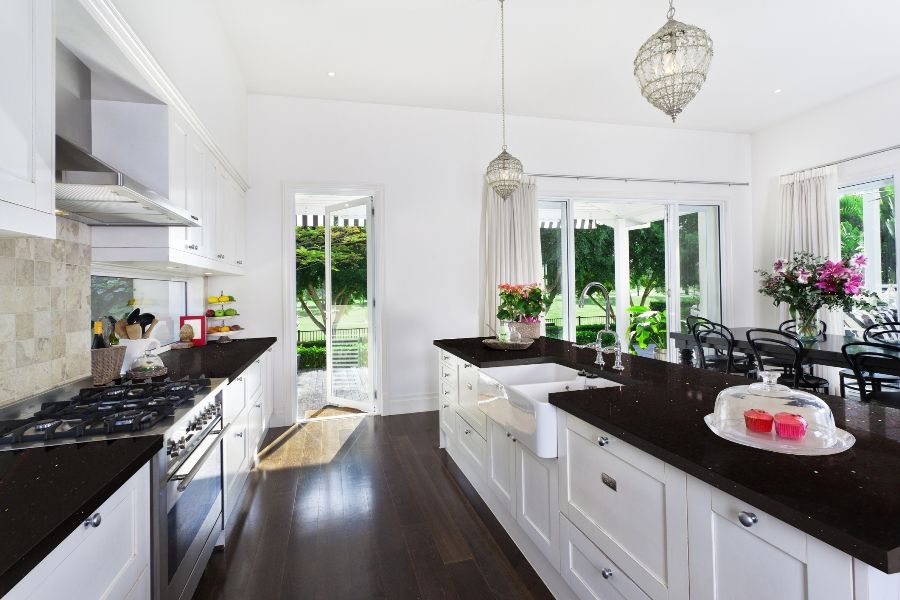 Black quartz countertops